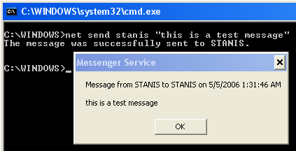 "net send usage" screenshot